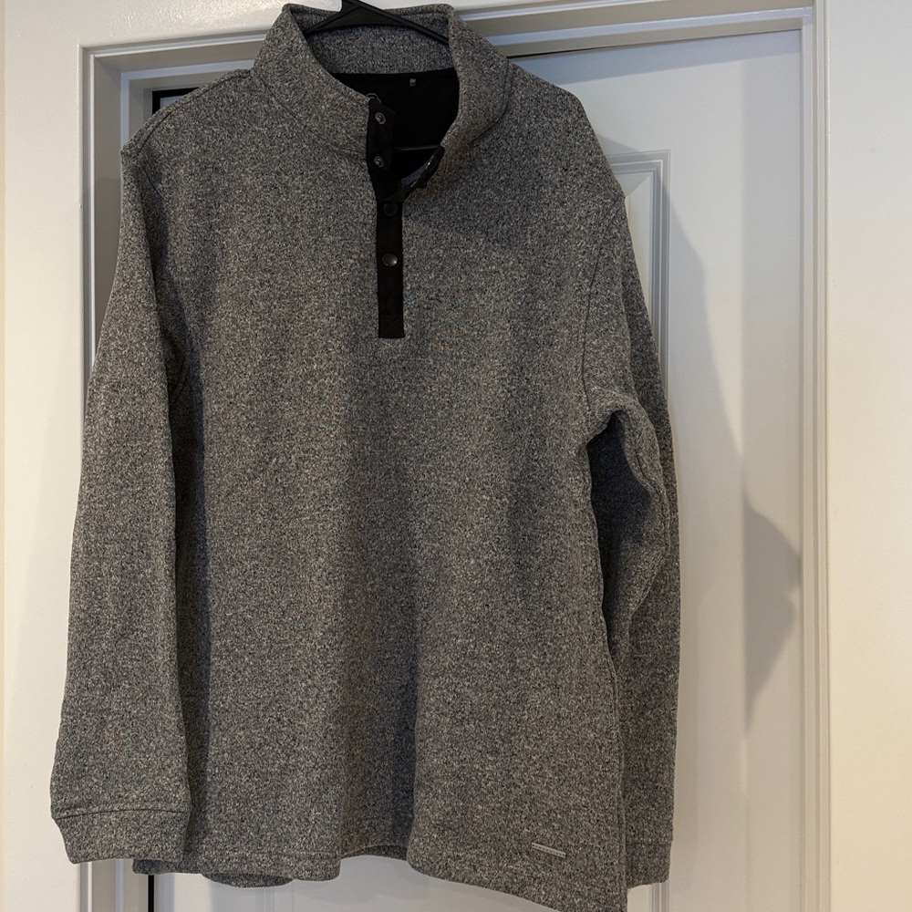 Stylish Gray Pullover with Button Accents